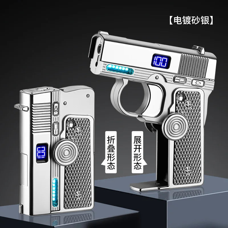 Creative Multifunctional Folding Dual-form Lighter Portable Decompression Gyro Deformation Lighter Tide Play Cool Gift Wholesale