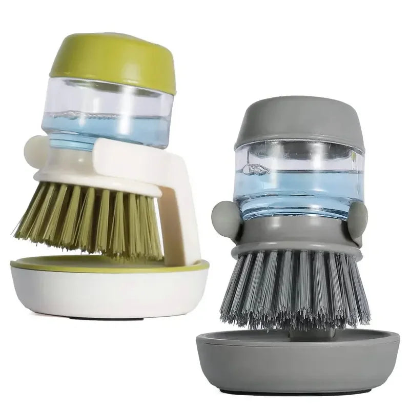 Dishwashing Brush With Soap Dispenser Household Cleaning Brush Soap Dispenser Kitchen Dishwashing Brush With Holder Hot Sale