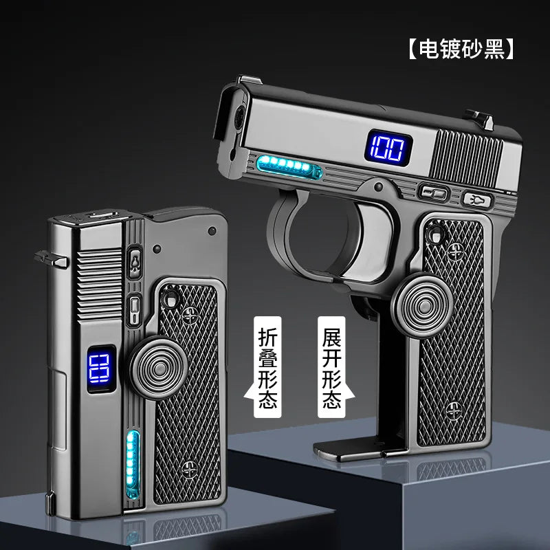 Creative Multifunctional Folding Dual-form Lighter Portable Decompression Gyro Deformation Lighter Tide Play Cool Gift Wholesale