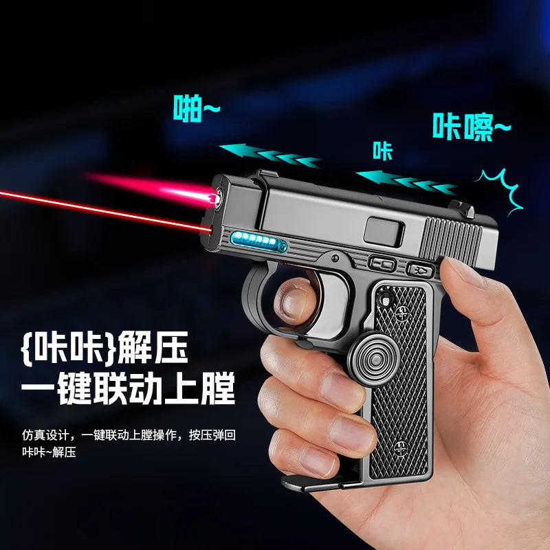 Creative Multifunctional Folding Dual-form Lighter Portable Decompression Gyro Deformation Lighter Tide Play Cool Gift Wholesale
