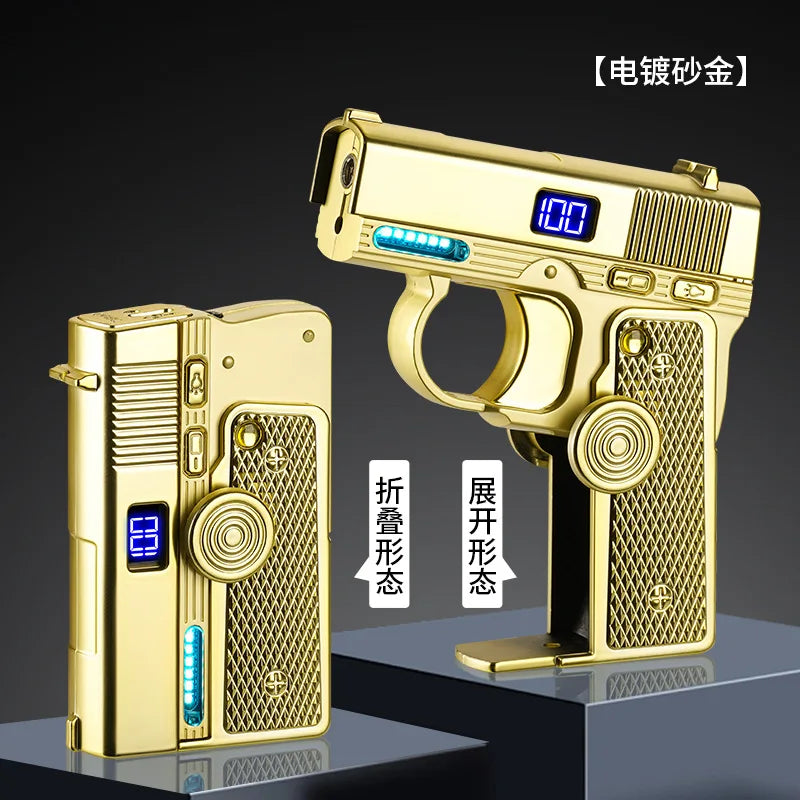Creative Multifunctional Folding Dual-form Lighter Portable Decompression Gyro Deformation Lighter Tide Play Cool Gift Wholesale