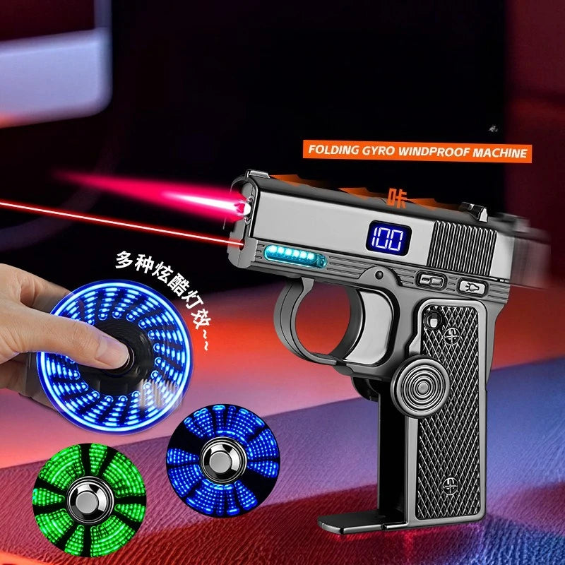 Creative Multifunctional Folding Dual-form Lighter Portable Decompression Gyro Deformation Lighter Tide Play Cool Gift Wholesale